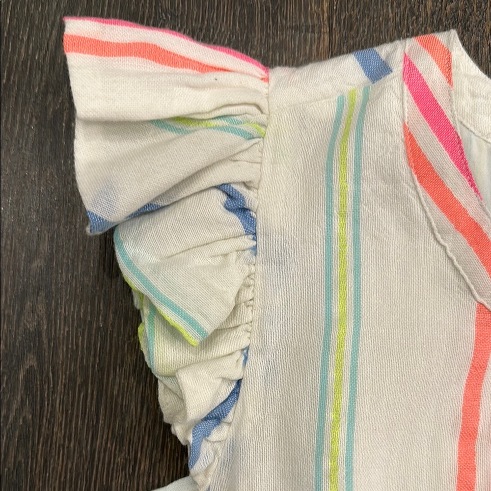 Vineyard Vines Guava Multi Colored Striped Button-front Women’s Dress - Picture 5 of 5